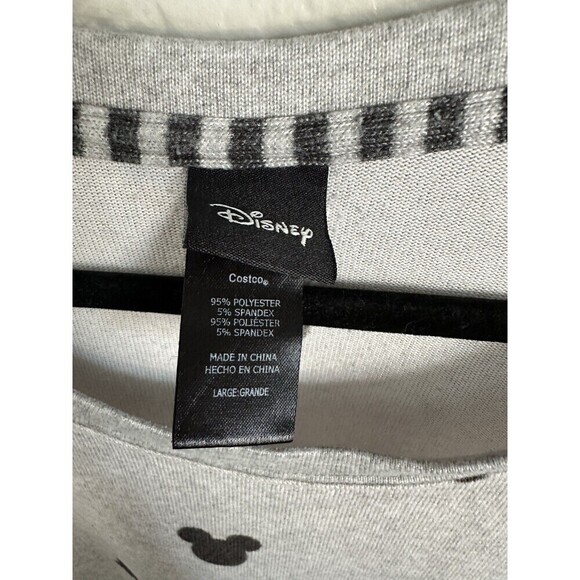 Disney Costco Women's Pajama Sweatshirt Size Large Mickey Mouse Print Multicolor - Picture 3 of 6